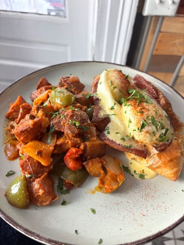 Pork Roll Benedict.